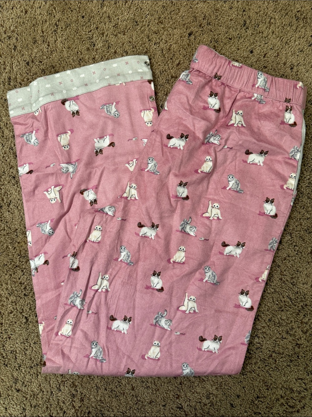 munki munki Pink Cat Print Women’s Pajama Pants